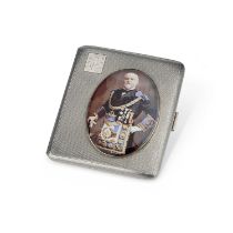 MASONIC INTEREST: AN ELIZABETH II SILVER AND ENAMEL CIGARETTE CASE