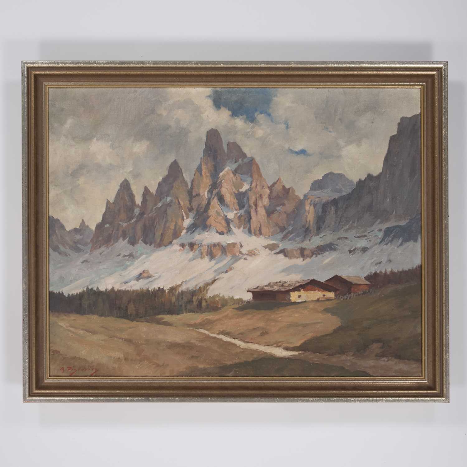 MAX PISTORIUS (AUSTRIAN 1894-1960) MOUNTAIN LANDSCAPE SCENE - Image 2 of 3