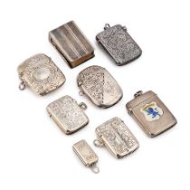 A COLLECTION OF SILVER VESTA CASES