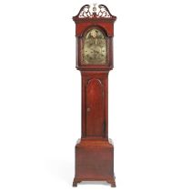 A GEORGE III OAK 8-DAY LONGCASE CLOCK