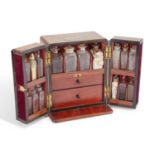 A GOOD VICTORIAN MAHOGANY APOTHECARY CABINET