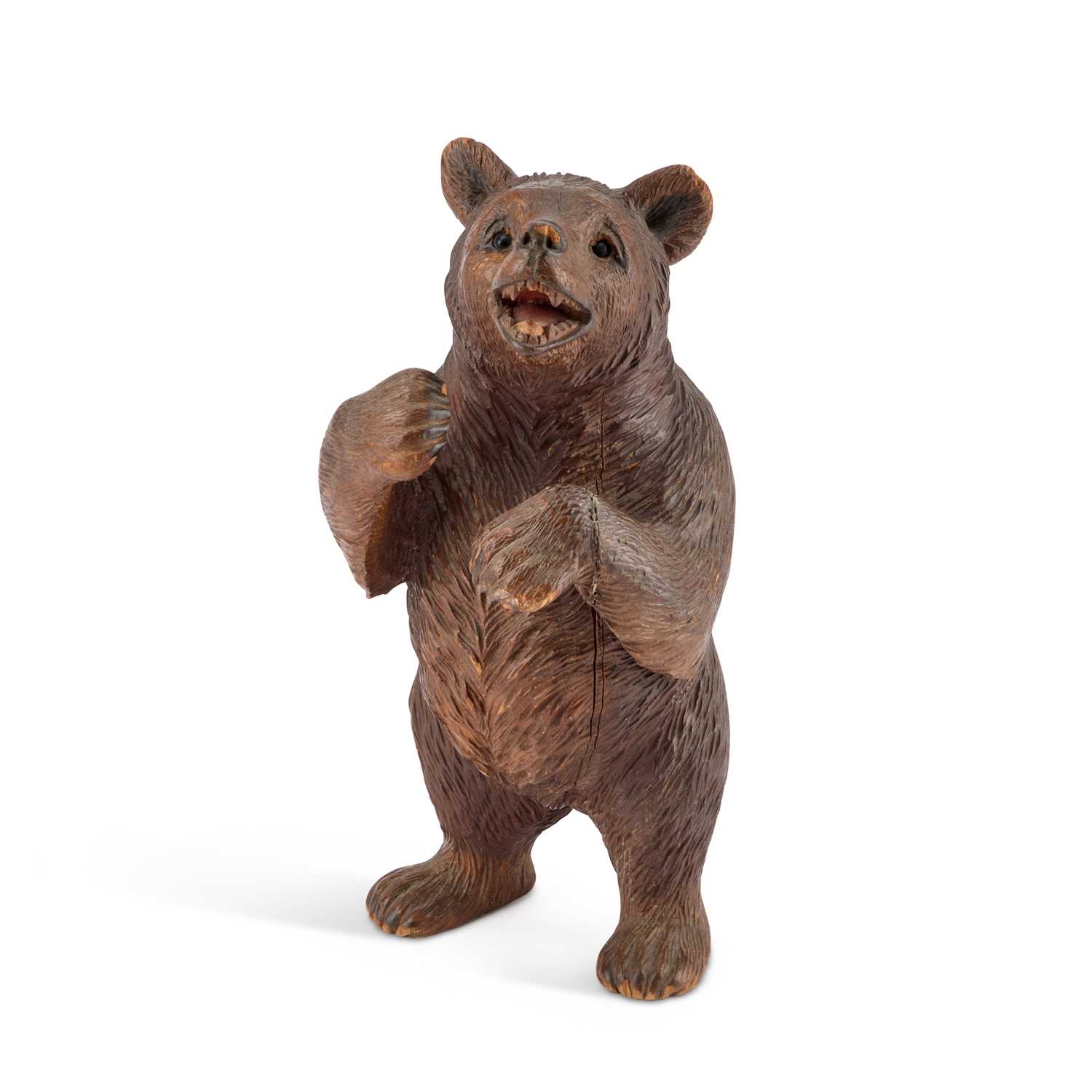 A 19TH CENTURY BLACK FOREST FIGURE OF A BEAR