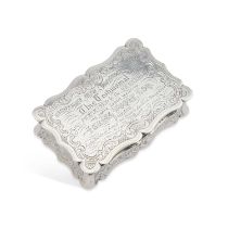 A VICTORIAN SILVER TABLE SNUFF BOX