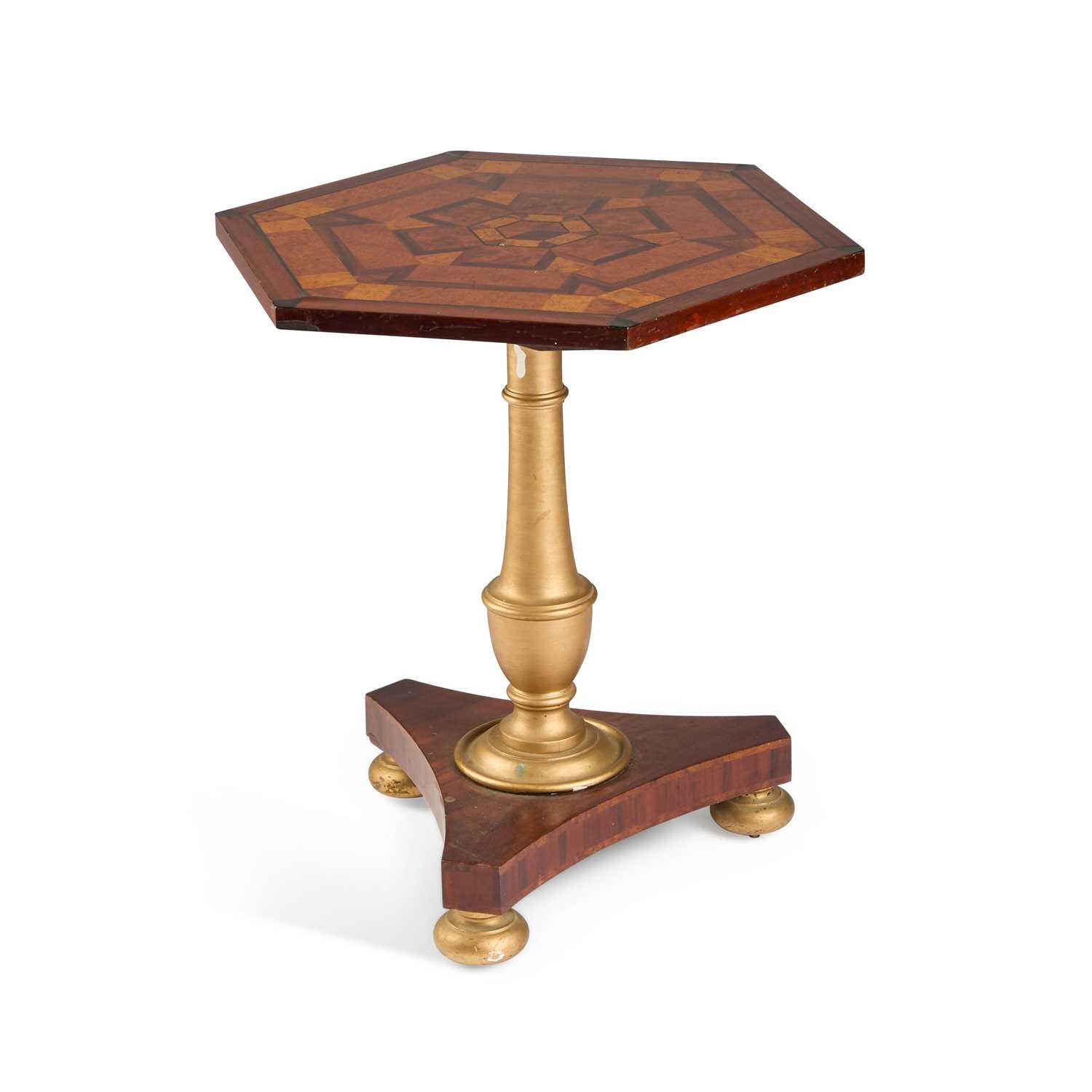 A 19TH CENTURY SPECIMEN WOOD PARQUETRY TILT-TOP CENTRE TABLE