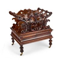 A 19TH CENTURY ROSEWOOD CANTERBURY