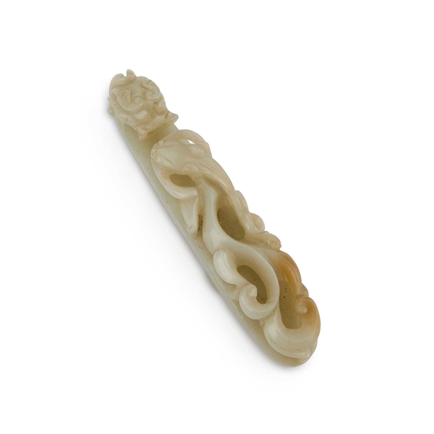 A CHINESE JADE BELT HOOK