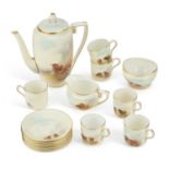 A ROYAL WORCESTER COFFEE SERVICE BY HARRY STINTON, DATED 1933
