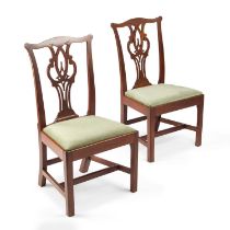 A PAIR OF GEORGE III SIDE CHAIRS