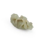 A SMALL CHINESE CELADON JADE 'MANDARIN DUCKS' GROUP