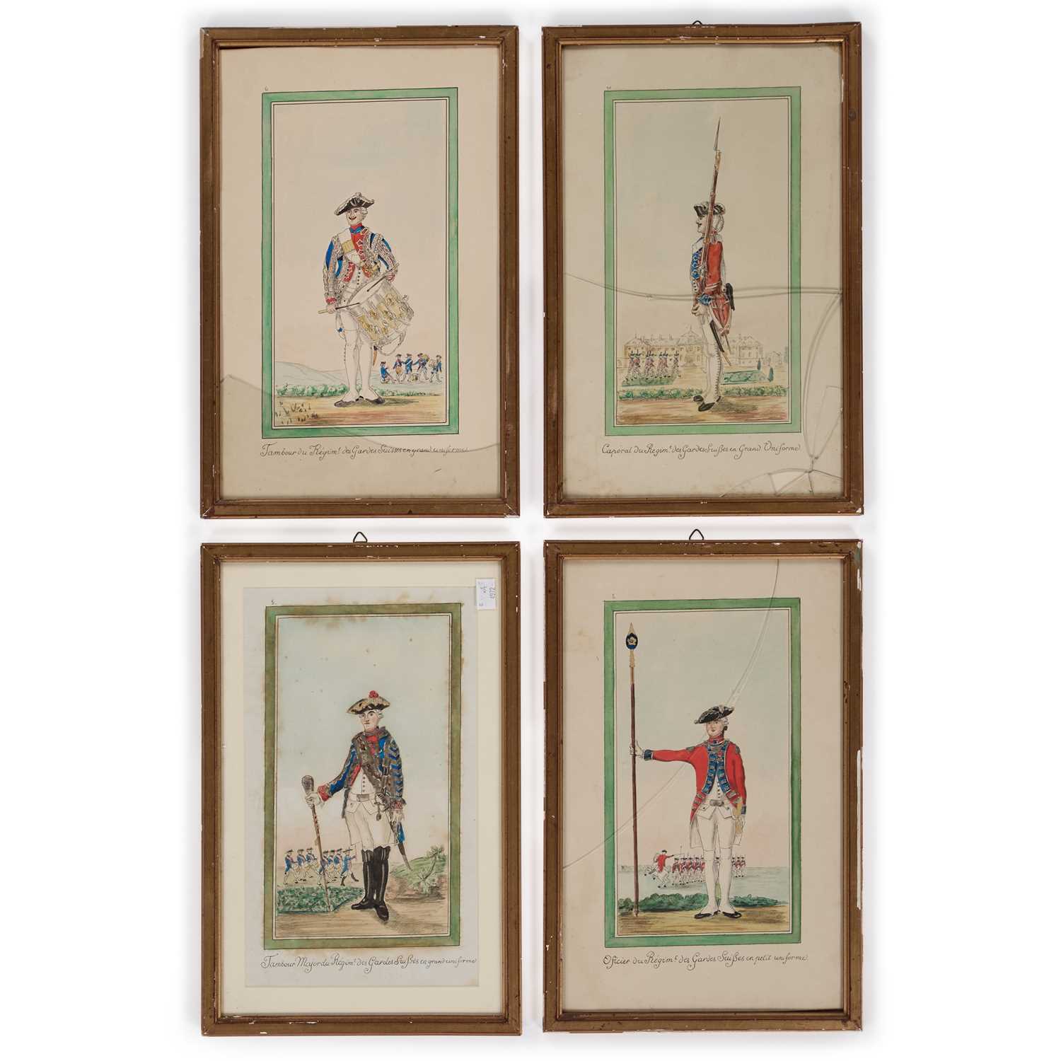 LATE 19TH/ EARLY 20TH CENTURY FRENCH SCHOOL FOUR PORTRAITS OF SOLDIERS