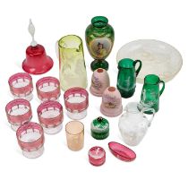 A COLLECTION OF 19TH CENTURY AND LATER GLASS