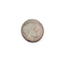 ANCIENT ROMAN REPUBLIC, Q. CAEPIO BRUTUS (54 B.C.), A SILVER DENARIUS