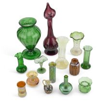 A LARGE COLLECTION OF ART GLASS