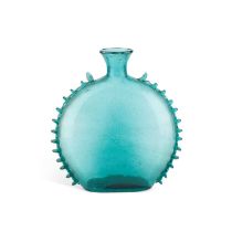 AN 18TH CENTURY DUTCH GREEN GLASS BOTTLE VASE