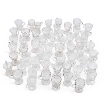 A LARGE COLLECTION OF VICTORIAN AND LATER GLASS CUSTARD CUPS