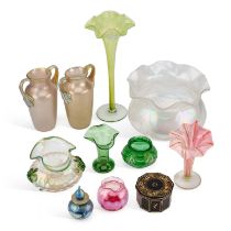 A LARGE COLLECTION OF ART GLASS