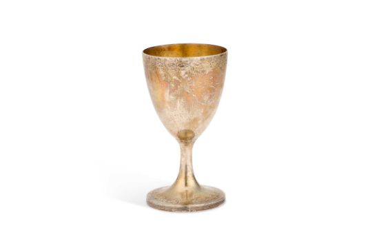 A VICTORIAN SILVER GOBLET