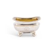 A GEORGE III SILVER SALT