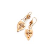 A PAIR OF DIAMOND-SET EARRINGS