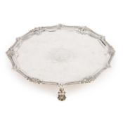 A GEORGE III IRISH SILVER SALVER