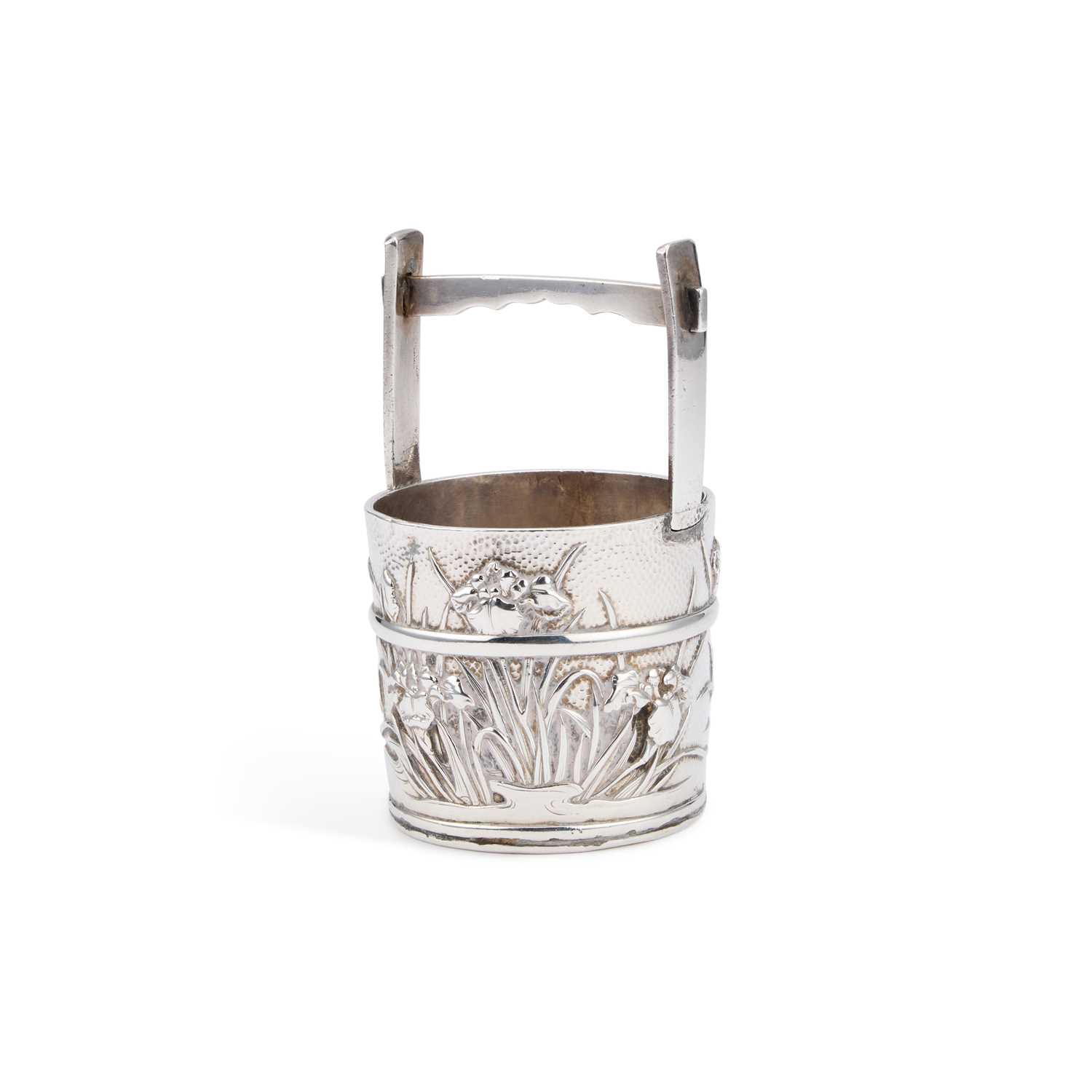 A JAPANESE SILVER SUGAR BUCKET
