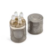 A 19TH CENTURY FRENCH SILVER SCENT BOTTLE CASE