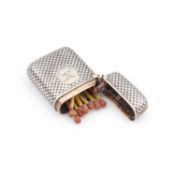 A GERMAN SILVER AND NIELLO VESTA CASE