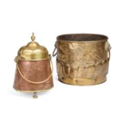 A LARGE 19TH CENTURY BRASS PLANTER