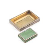 A GERMAN SILVER-GILT AND ENAMEL VESTA CASE