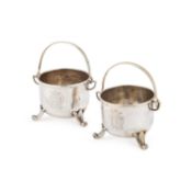 A PAIR OF 18TH CENTURY FRENCH SILVER BOWLS