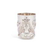 A FINE QUALITY ROYAL COMMEMORATIVE SILVER BEAKER