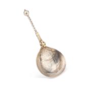 A NORWEGIAN PARCEL-GILT SILVER SPOON