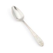 A GEORGE III IRISH SILVER TABLE SPOON