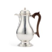 AN 18TH CENTURY AUSTRIAN SILVER COFFEE POT