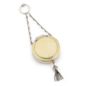 AN ART DECO AUSTRIAN SILVER AND ENAMEL COMPACT