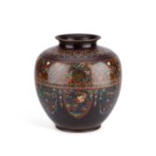 A LARGE JAPANESE CLOISONNÉ ENAMEL VASE, ANDO WORKSHOP, MEIJI PERIOD