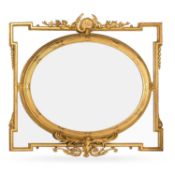 A LARGE LOUIS XVI STYLE GILTWOOD MIRROR, 19TH CENTURY