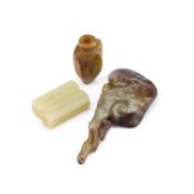 THREE PIECES OF CHINESE JADE