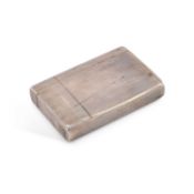 A 19TH CENTURY RUSSIAN SILVER COMBINATION SNUFF BOX AND VESTA CASE