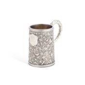 A 19TH CENTURY CHINESE SILVER MUG
