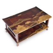 A JAPANESE BLACK LACQUER KAZARIDANA (DISPLAY CABINET)