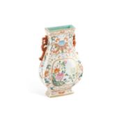 A CHINESE FAMILLE ROSE WALL VASE