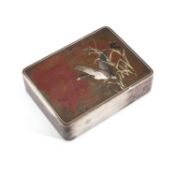 A JAPANESE SILVER AND MIXED METALS BOX