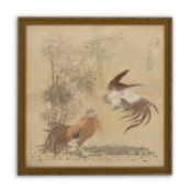 A JAPANESE SILKWORK PICTURE, EARLY 20TH CENTURY