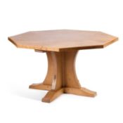 ROBERT THOMPSON OF KILBURN, A MOUSEMAN OAK OCTAGONAL DINING TABLE