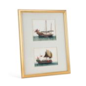 A PAIR OF 19TH CENTURY CHINESE WATERCOLOUR PAINTINGS