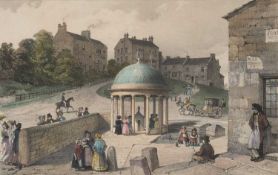 EARLY 19TH CENTURY AND LATER THREE VIEWS OF YORKSHIRE, RIPON, FOUNTAINS ABBEY AND HARROGATE