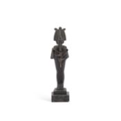 A BRONZE FIGURE OF OSIRIS
