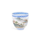 A CHINESE EGGSHELL PORCELAIN BEAKER CUP