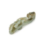 A CHINESE JADE 'DRAGON' BELT HOOK